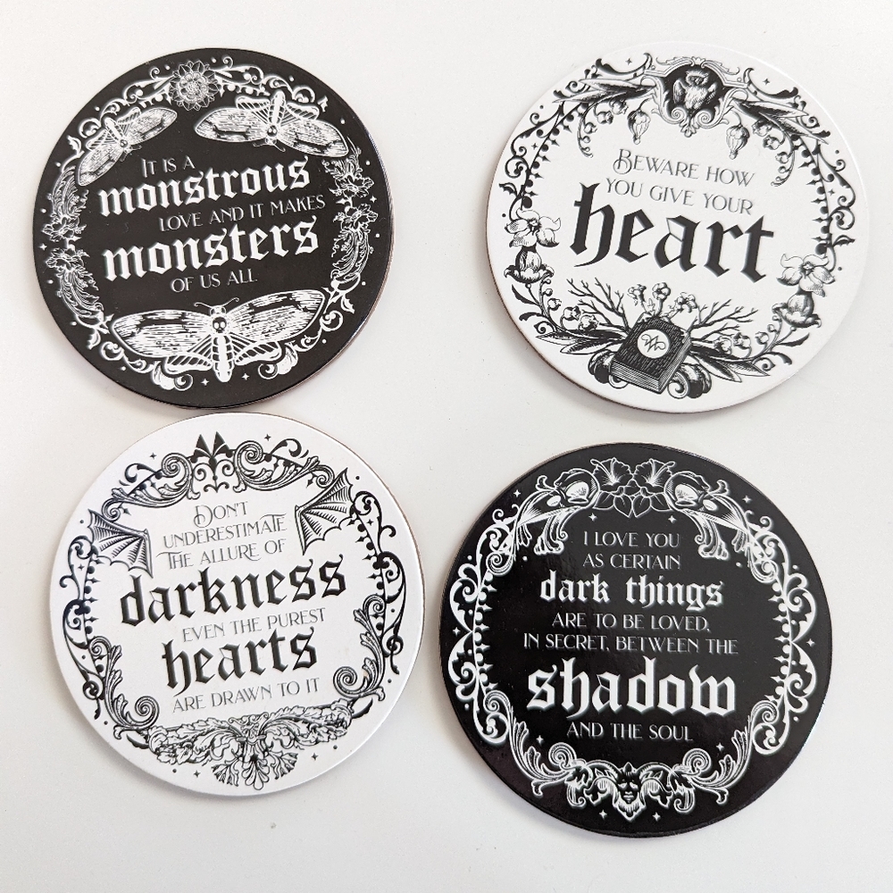 Bookish coasters